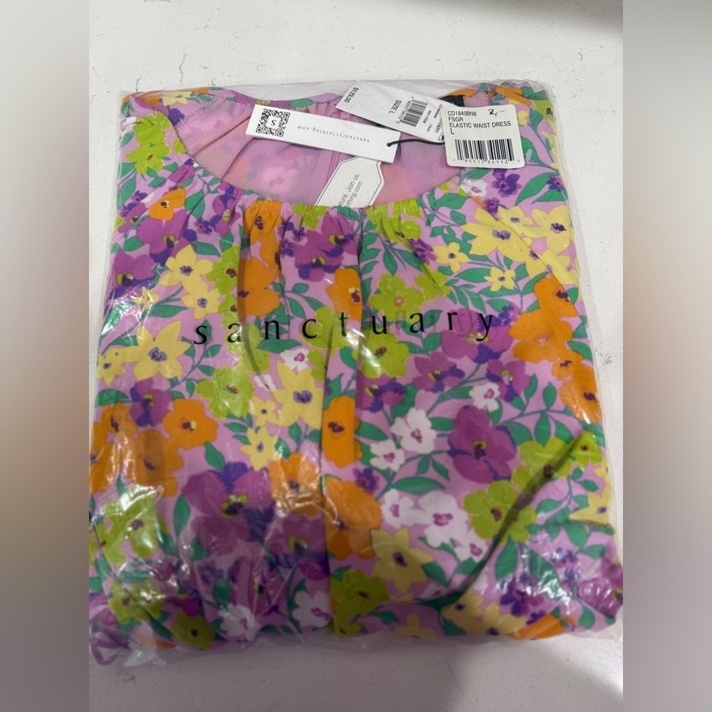 NWT Sanctuary Women's Long-Sleeve Cut-Out Dress-Fresh Garden - Picture 9 of 9